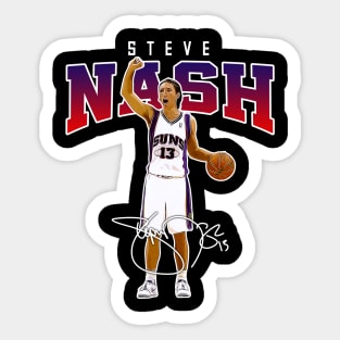 Steve Nash Basketball Legend Signature Vintage Retro 80s 90s Bootleg Rap Style Sticker